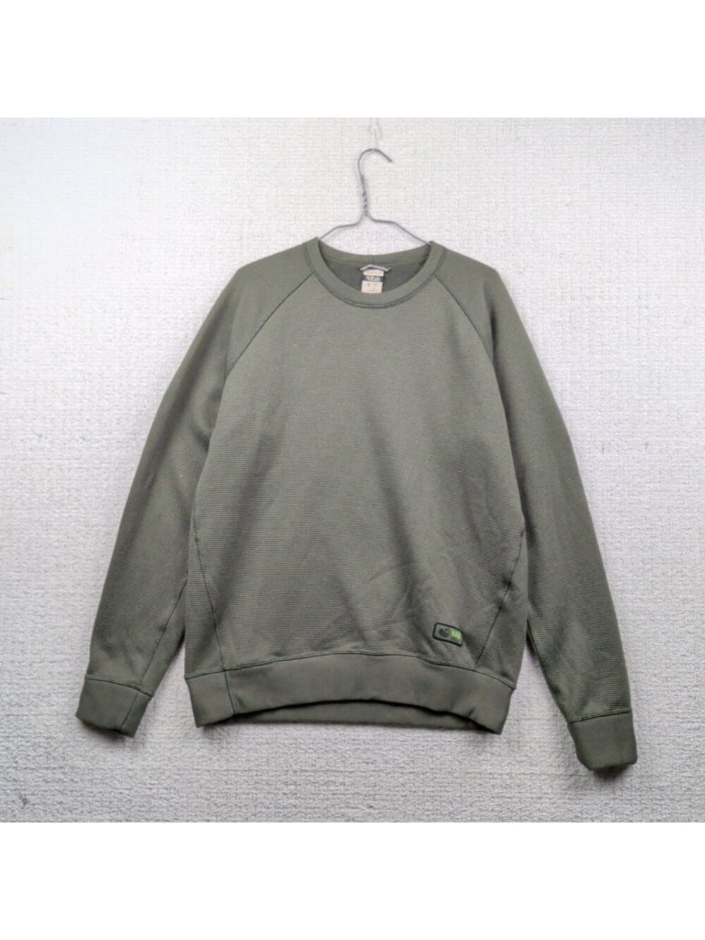 Rab Escape Crew Jumper Military Dark Green Thermal Knit Sweater Men Sz M Outdoor